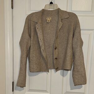 Tan Sweater Cardigan